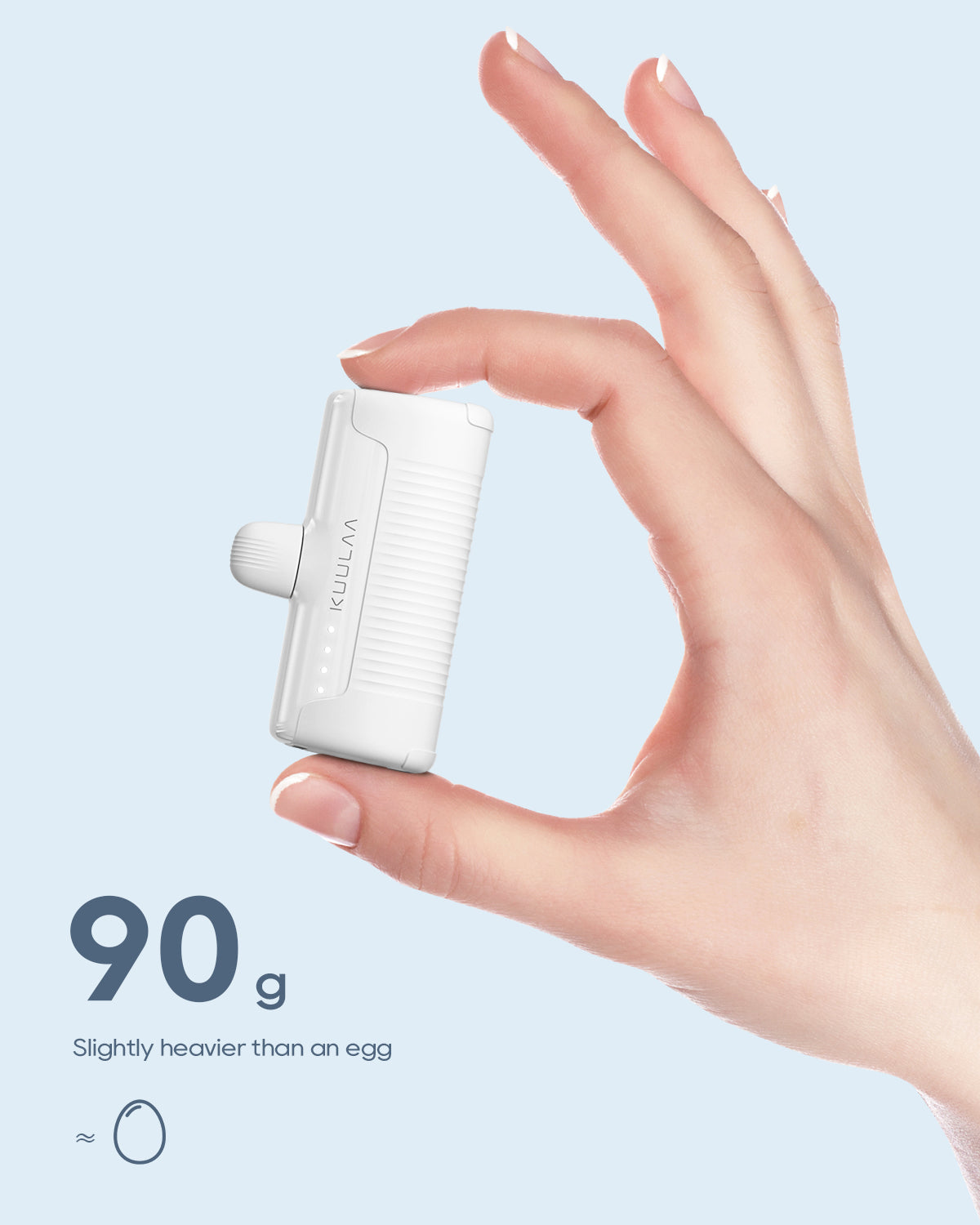 KUULAA Mini Power Bank 4500mAh - Portable Charger for iPhone 16 15 14 13 Pro Max & Samsung/Xiaomi - External Battery PowerBank