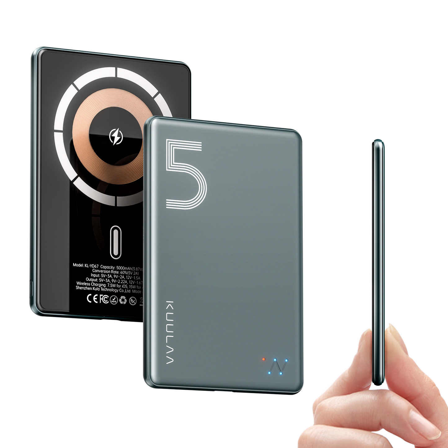 KUULAA Magsafe Power Bank 5000mAh Magnetic Wireless Phone Charger External Battery 20W Fast Charging